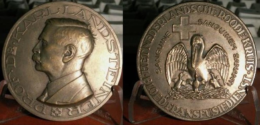 Фото: Медаль в честь ученого (coins.su) Карл Ландштейнер: цікаві факти з біографії всесвітньо відомого імунолога