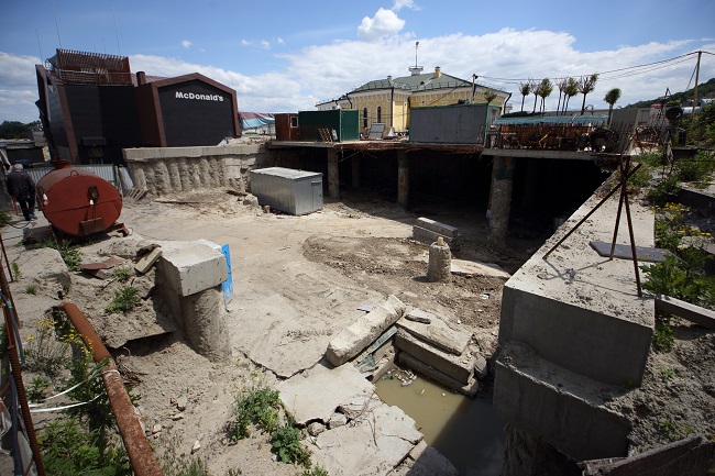 На Почтовой площади нашли улицу времен Киевской Руси