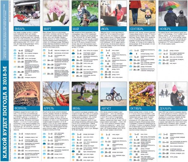 Прогноз погоды на 2018 год: &quot;тропическое&quot; лето и очень снежная зима