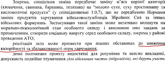 М'ясо замінити на молоко: у Міноборони запропонували поміняти пайки українських військових
