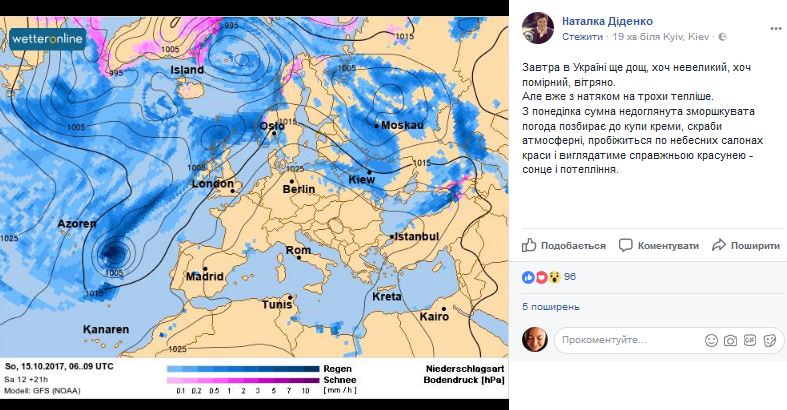 "Уже с намеком": Синоптик рассказала, какой будет погода в Украине в воскресенье