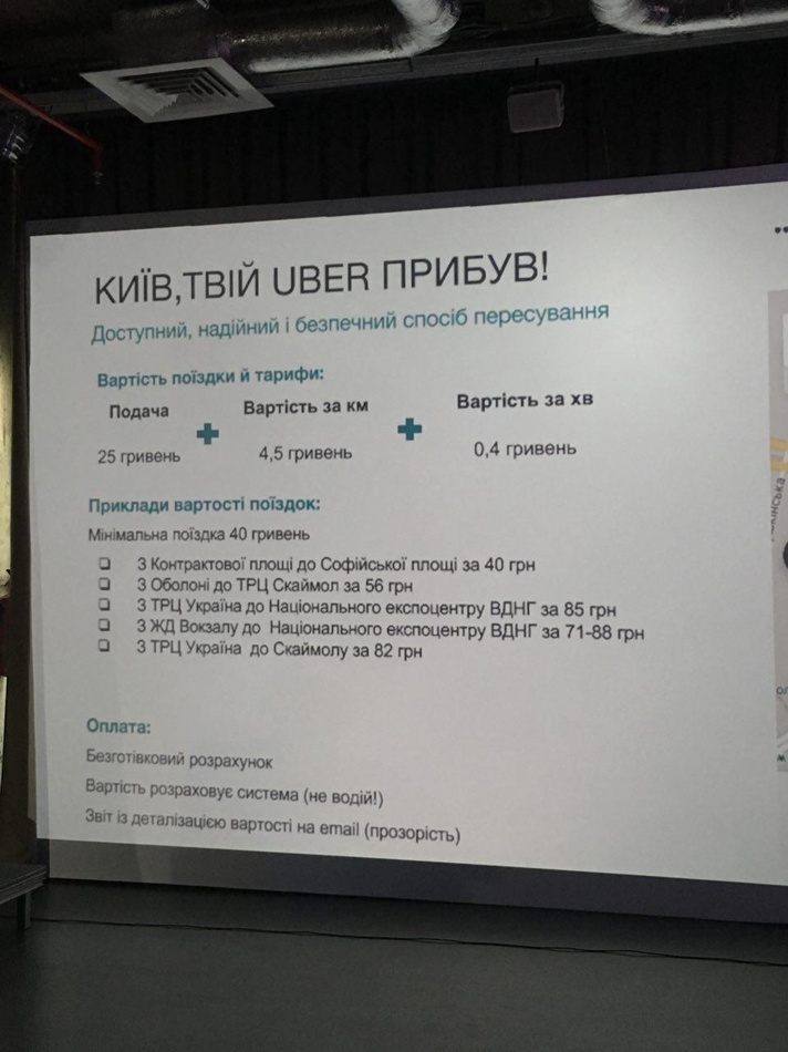 Цены Uber