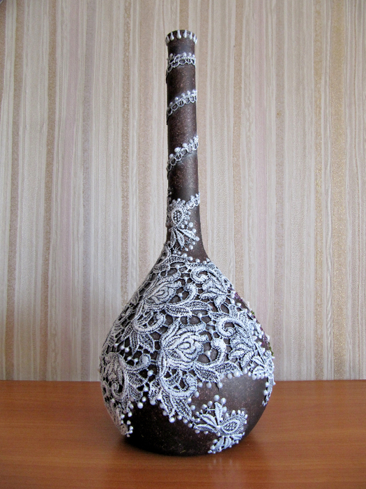 Кружевная бутылка Бутылка в кружеве