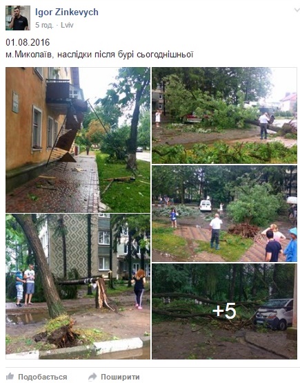 Непогода на Львовщине заблокировала трассу и повредила машины