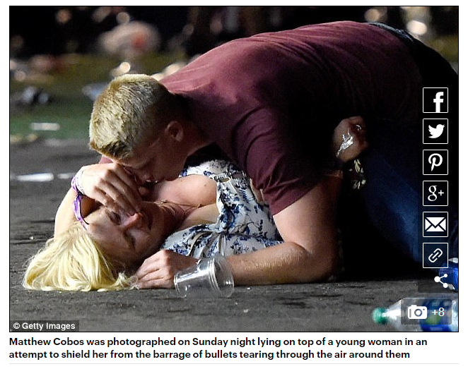 З'явилися дані про хлопця, який своїм тілом прикривав жінку від куль під час стрілянини в Лас-Вегасі