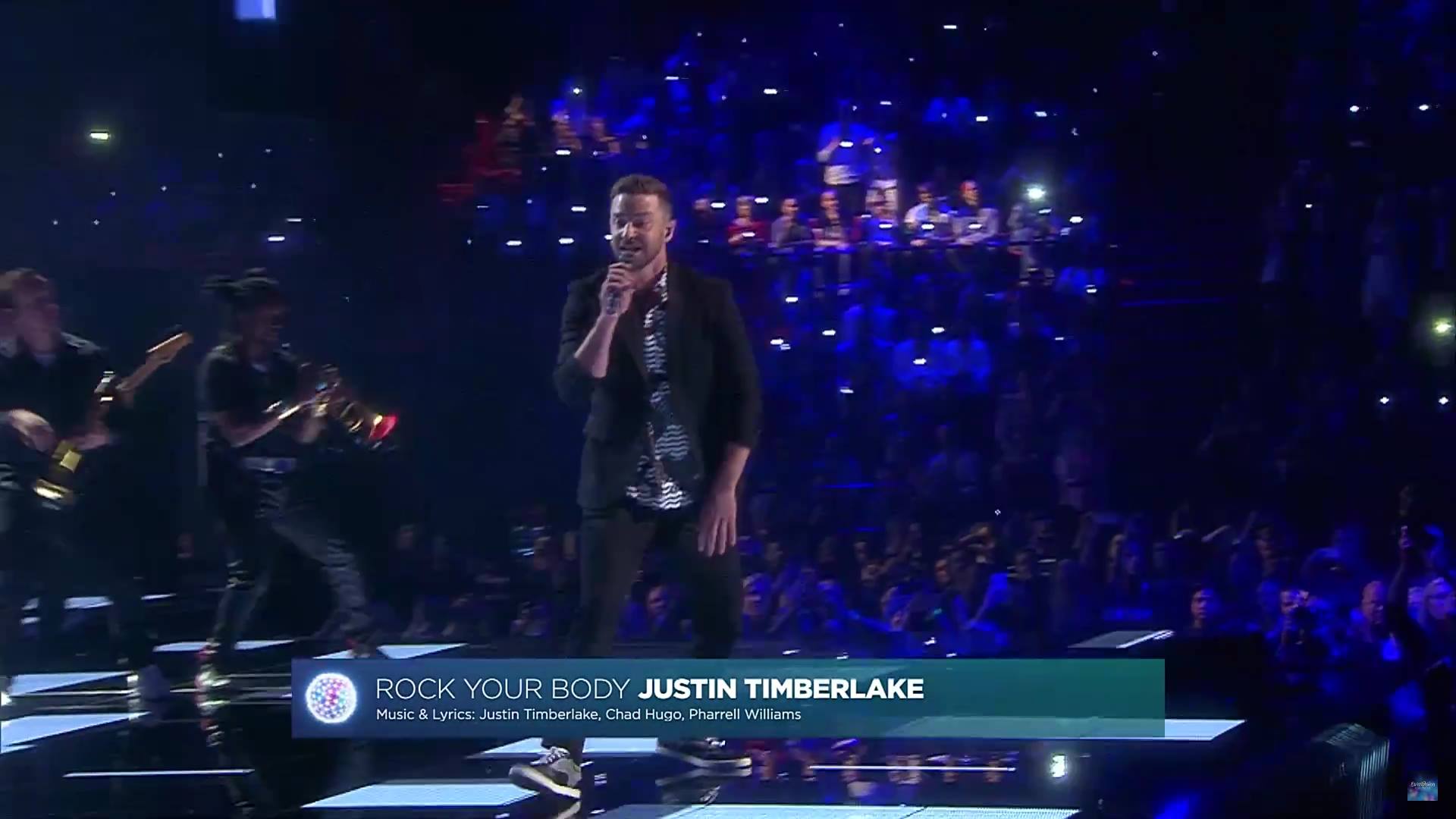 Джастин Тимберлейк на сцене гранд-финала Евровидения 2016: 