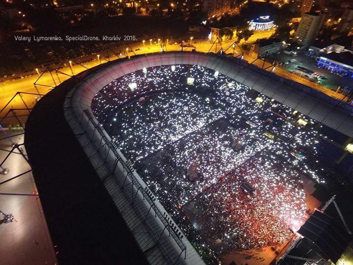 Концерт "Океан Ельзи" в Харкові: опубліковані приголомшливі фото з висоти пташиного польоту