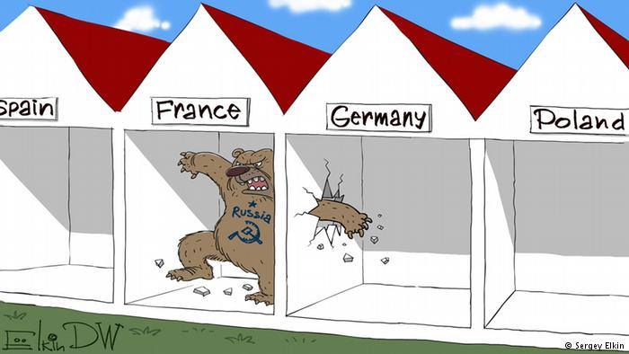 Известный карикатурист высмеял российских фанатов-хулиганов