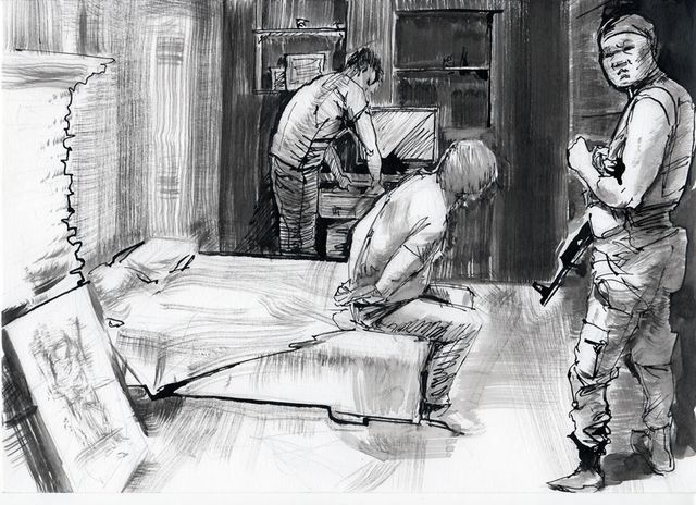 Художник з Донецька показав, що з ним робили терористи "ДНР" у полоні в картинках (фото)