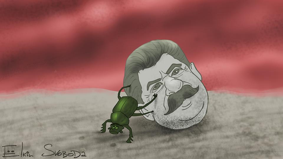 Художник з РФ показав, де тепер голова Сталіна