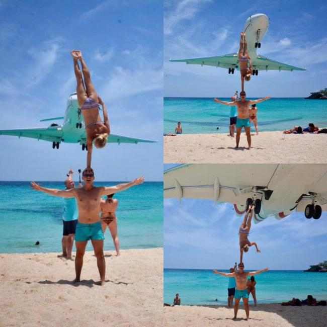 Украинская пара исполнила опасный трюк на пляже и попала на страницы мировых газет