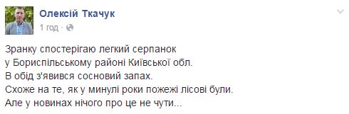 Дым в Киеве: власти отрицают, соцсети обсуждают