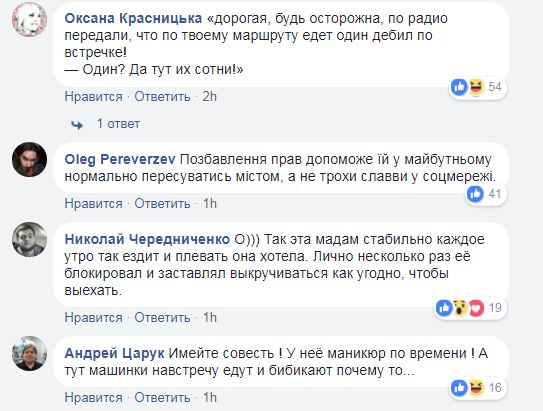 "Плювати вона хотіла": під Києвом поскаржилися на зухвалу жінку-водія (фото)