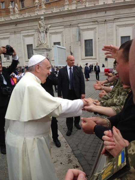Папа Римський зустрівся з українськими військовими (фото, відео)