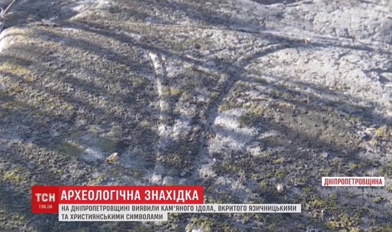 Студент на Днепропетровщине нашел уникального каменного идола