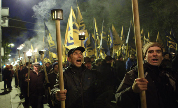 "Марш нации" в Киеве: активисты потребовали отказаться от выборов на Донбассе