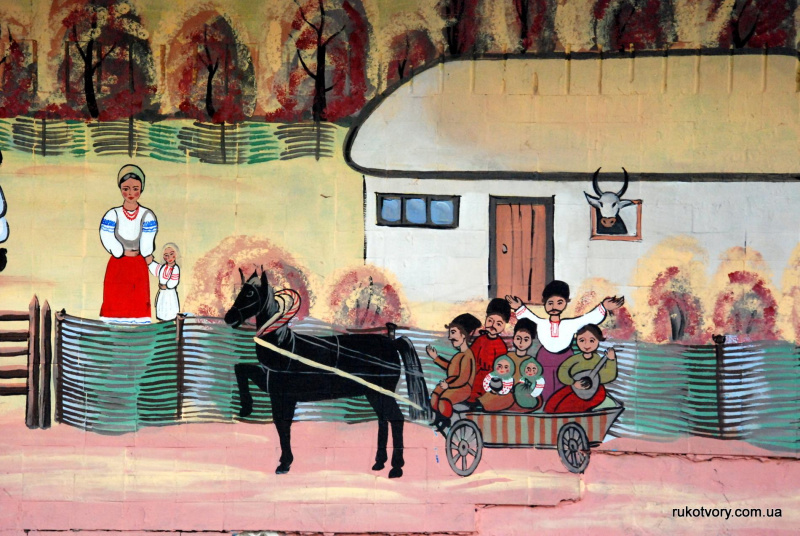 У Київській області місцева художниця розмалювала зупинки (фото)