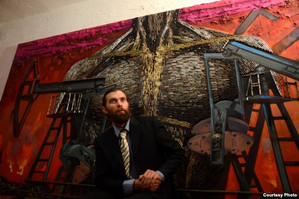 У Києві проходить виставка картин про АТО, створених з гільз