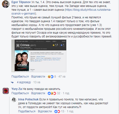 Авторитетный западный сайт тонко потроллил российский фильм &quot;Крым&quot;
