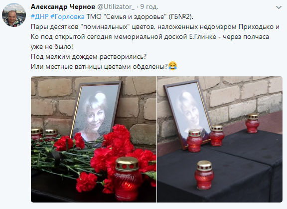 "Під дощем розчинилися": "ДНР" оконфузились з пам'ятною дошкою доктору Лізі