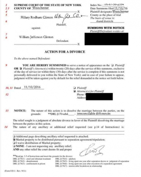 РосСМИ взялись распространять фейк о разводе Клинтонов