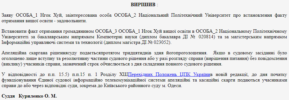 Аспирант одесского политеха Нгок Х@й отстоял свое доброе имя в суде
