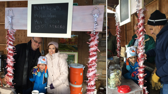 Больной раком 6-летний мальчик продает какао, чтобы помочь другим детям