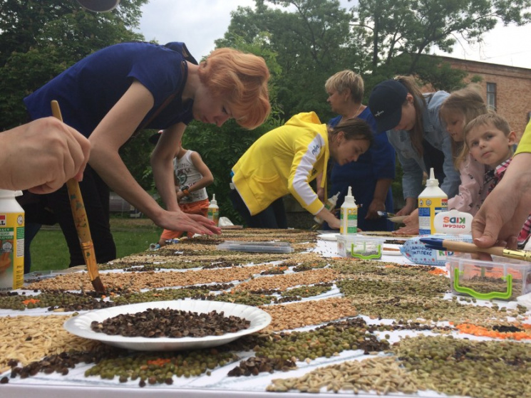 В Виннице создали уникальную картину из семян
