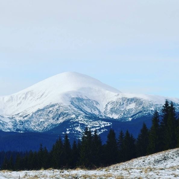 В сети показали фото заснеженных Карпат