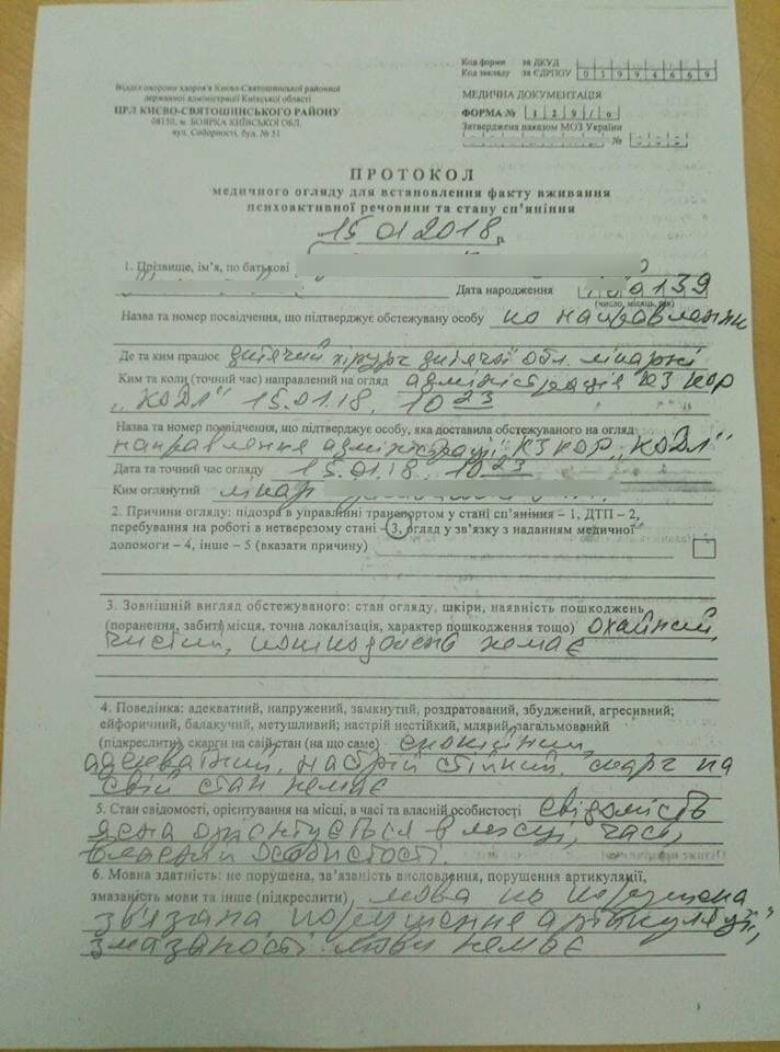 "Был трезв": в полиции отреагировали на инцидент с пьяным врачом под Киевом