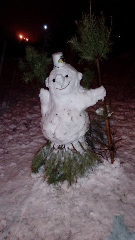 Трохи креативу: жителі Кривого рогу ліплять дивних істот з снігу