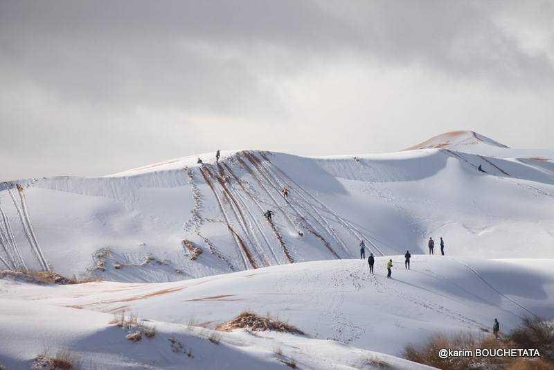 У пустелі Сахара знову снігопад (неймовірні фото)