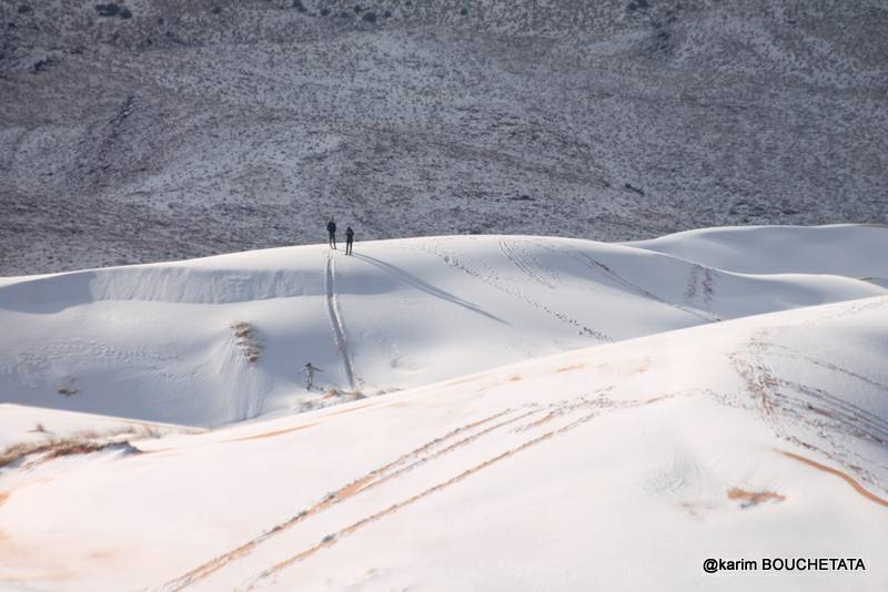 У пустелі Сахара знову снігопад (неймовірні фото)