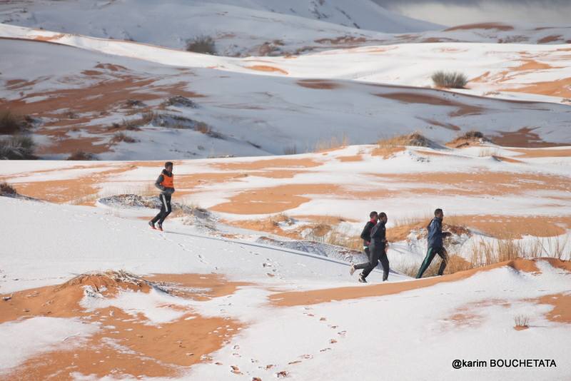 У пустелі Сахара знову снігопад (неймовірні фото)