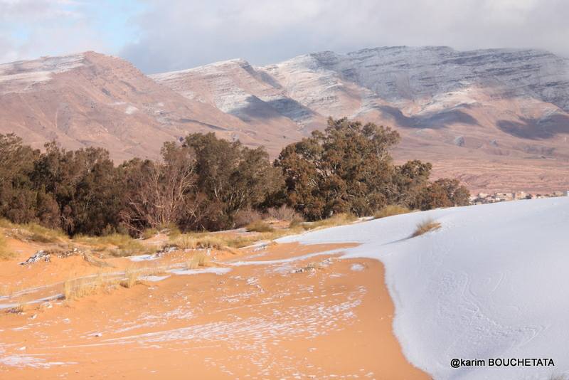 У пустелі Сахара знову снігопад (неймовірні фото)