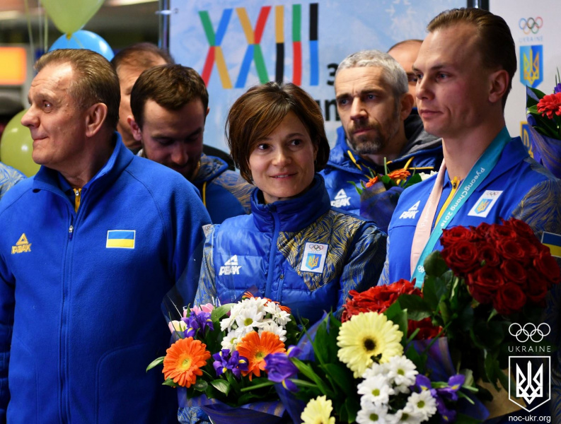 Как встречали украинских спортсменов, вернувшихся с Олимпиады 2018 (фото)
