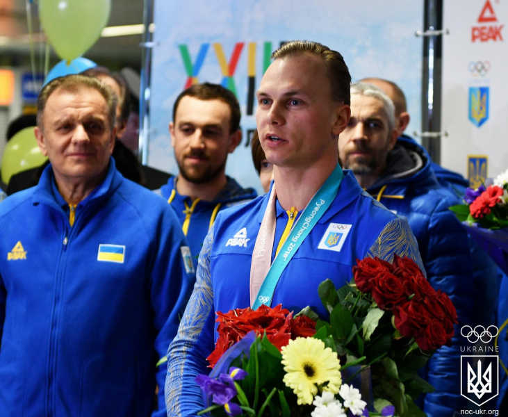 Как встречали украинских спортсменов, вернувшихся с Олимпиады 2018 (фото)