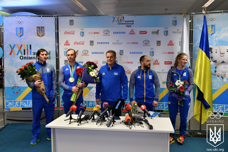 Как встречали украинских спортсменов, вернувшихся с Олимпиады 2018 (фото)