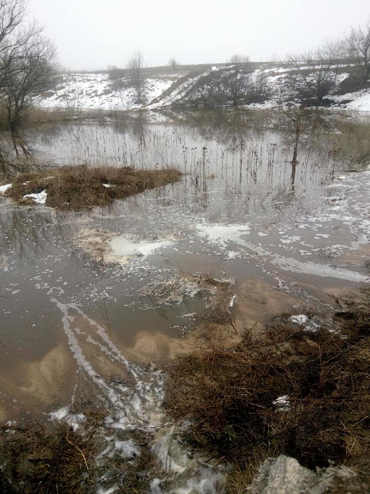 У Київській області озеро вийшло з берегів через найближче до нього звалище (фото)