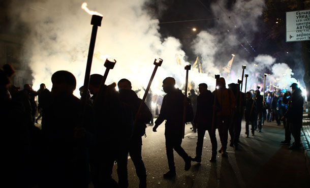 "Марш нации" в Киеве: активисты потребовали отказаться от выборов на Донбассе