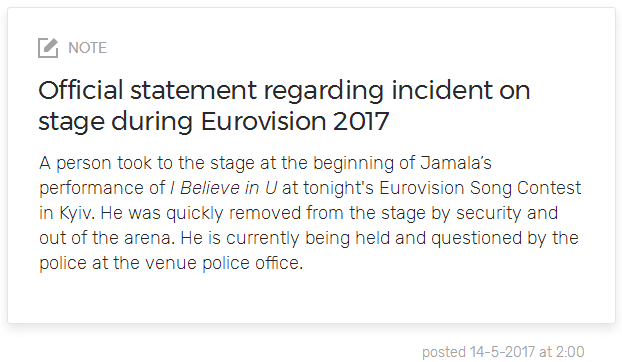 Скандал на Євробаченні 2017: організатори жорстко відреагували на інцидент з голим пранкером