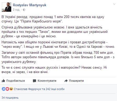 В мережі розказали про шалений успіх фільму з українським дубляжем