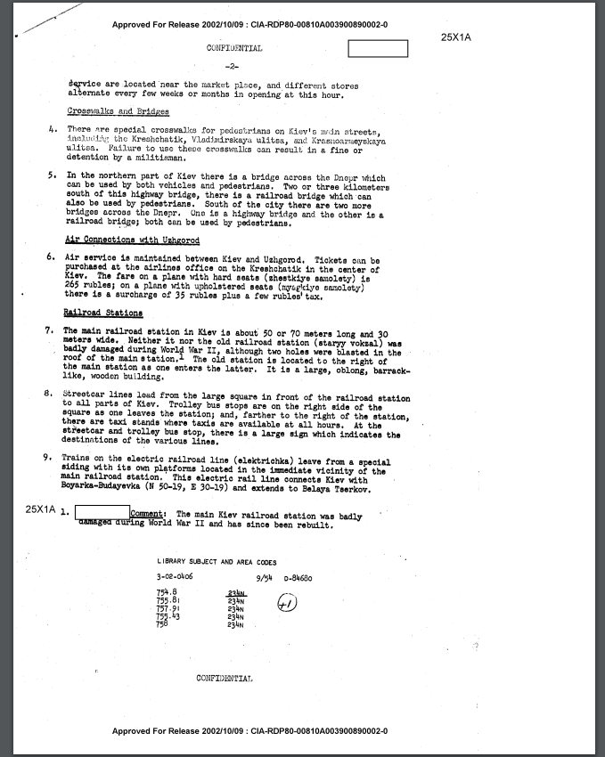 У ЦРУ розкрили цікавий факт про Київ в післявоєнні роки