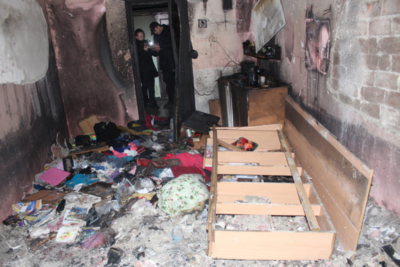 В общежитии хмельницкого колледжа произошел пожар (видео)