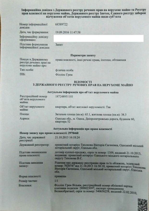 У пропагандиста Грэма Филлипса нашли квартиру в Одессе