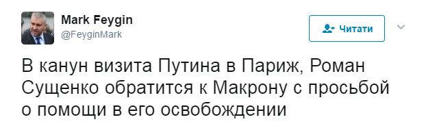 Жена Сущенко, чтобы освободить мужа, обратилась за помощью к первой леди Франции