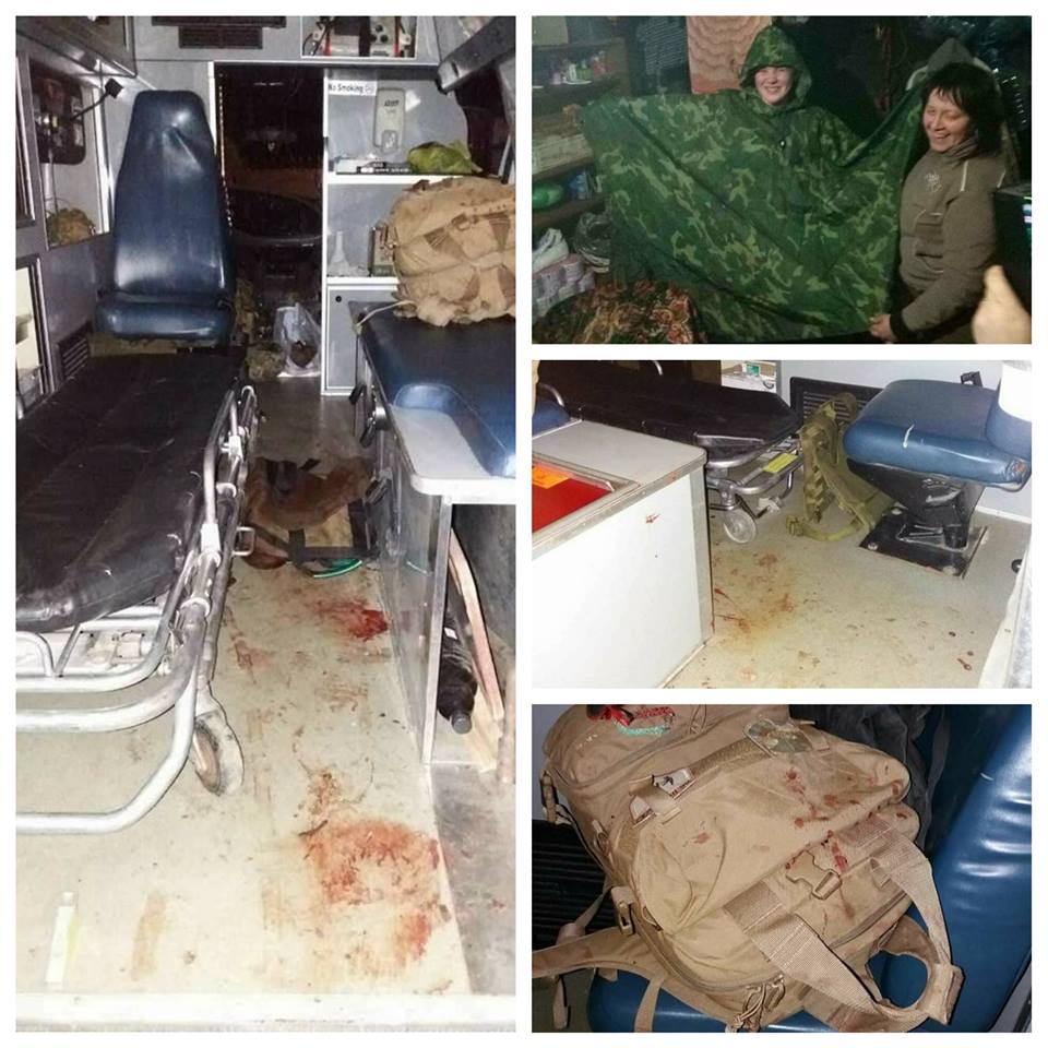 Ранили девушку-медика: боевики обстреляли реанимобиль с украинскими военными (фото)