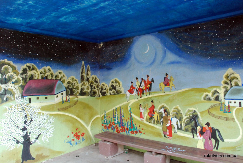 В Киевской области местная художница разрисовала остановки (фото)