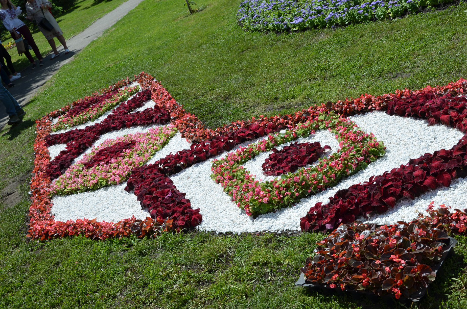 Ко Дню вышиванки в Киеве создали цветочный рушник