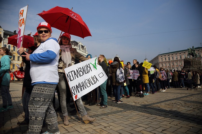 Организаторы первого марша секс-работников 